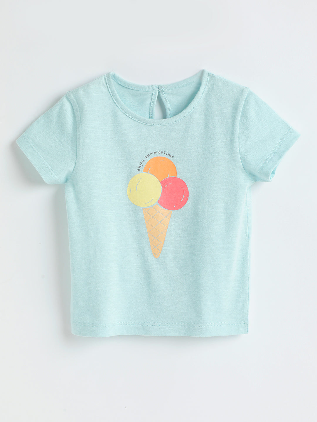 Milou Kids Cotton Bio Washed Printed Top for Girls -MGBBG008-BLGL