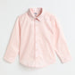 Milou Boys Full Sleeve Solid Bio-Washed Shirt Peach