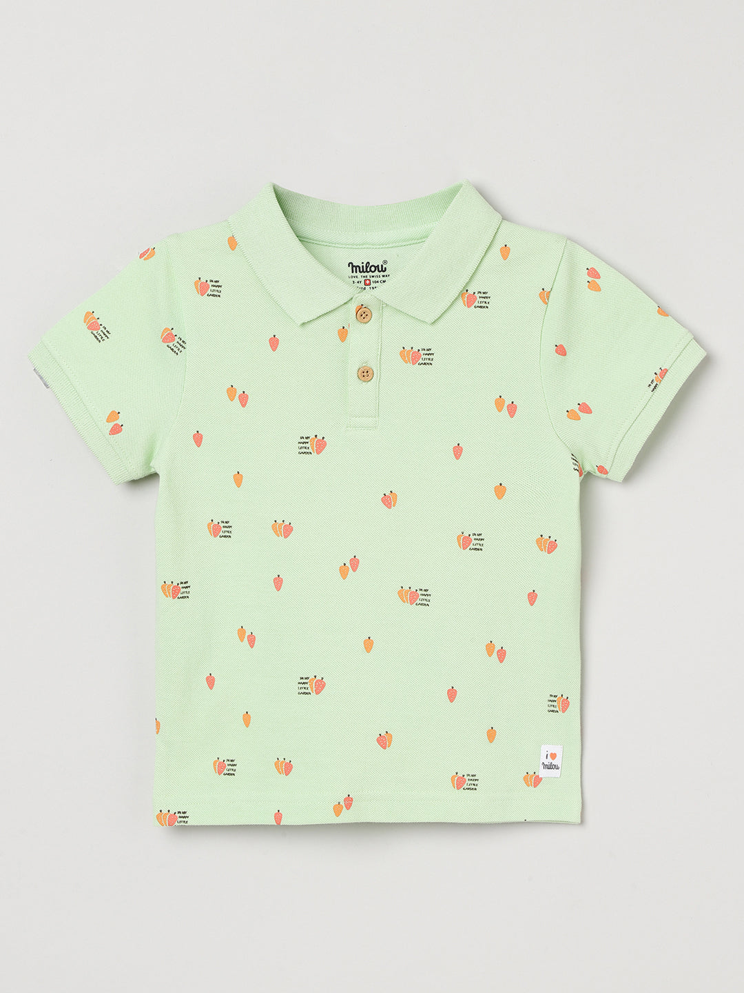 Toddler Polo T-Shirt | Pastel Green Cotton Collared Tee | Milou Kids