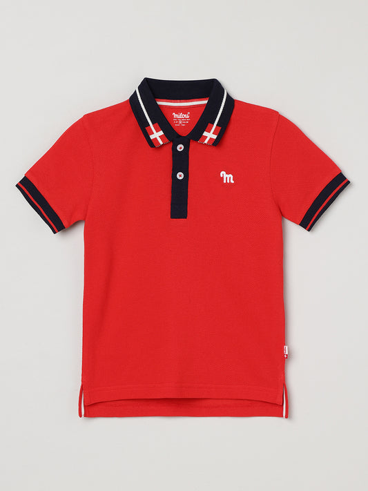 Milou Boys Red Polo T-Shirt