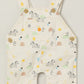 Milou Baby Boys Printed Dungaree White Animal Print