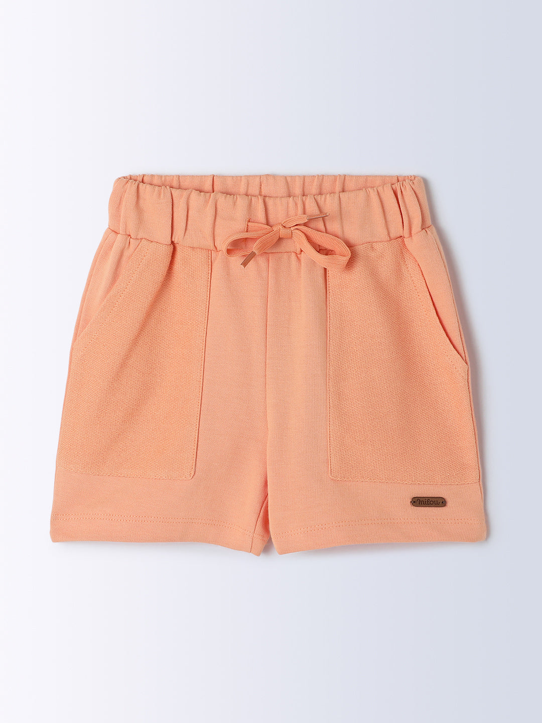 Baby Cotton Shorts | Apricot Adjustable Waist Shorts | Milou Kids