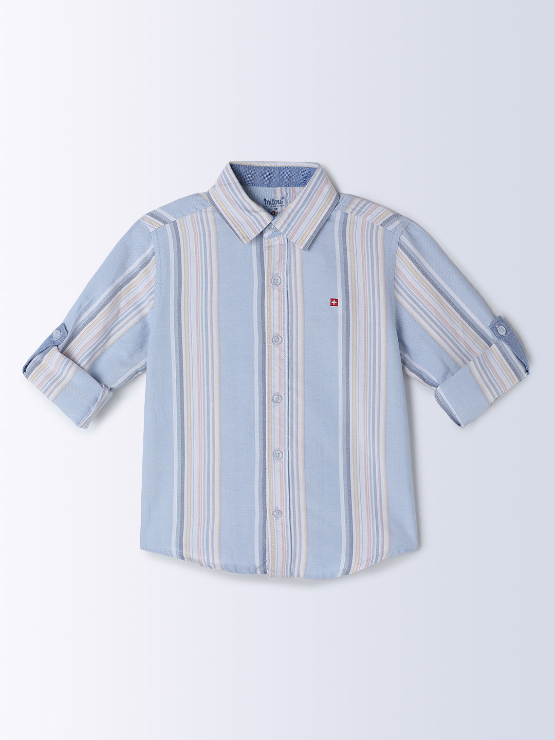Milou Kids Cotton Full Sleeves Striped Bio Washed Shirt for Boys SH-CU005