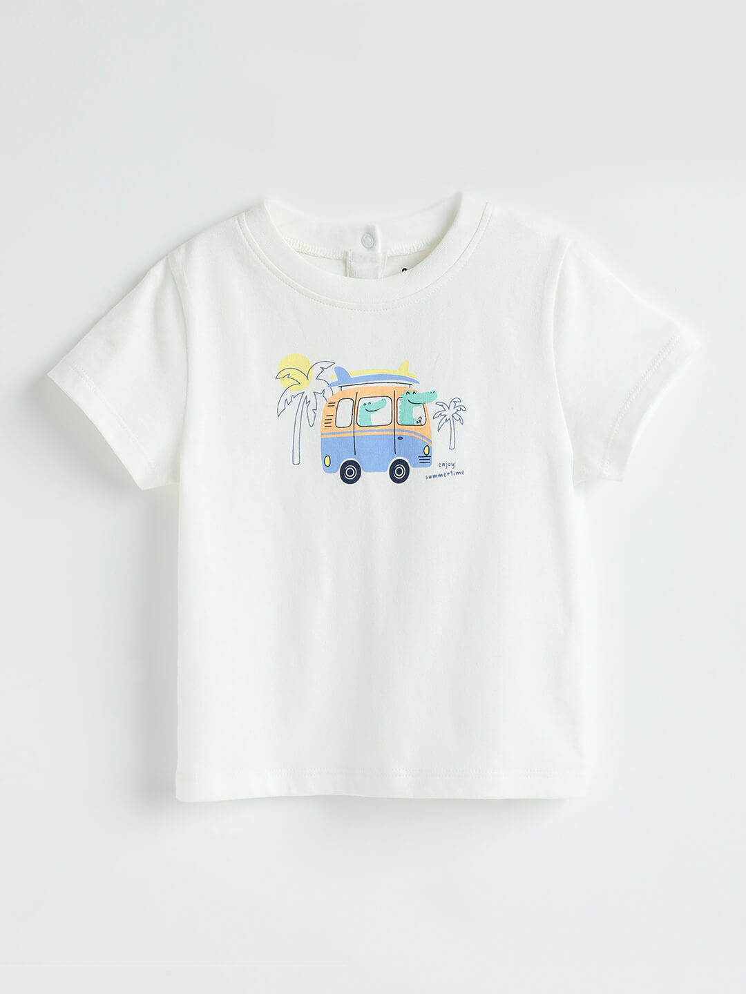 Milou Baby Boys Short Sleeve Van Graphic Print T-Shirt