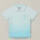 Milou Boys Half Sleeve Polo Neck T-Shirt Ombre Blue