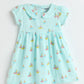 Milou Girls Blue Printed Cotton Dress