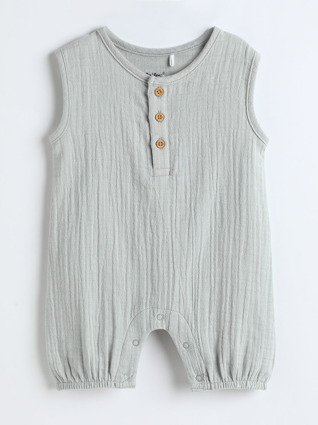 Milou Infant Girls Cotton Romper Grey