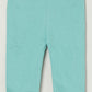 Milou Girls Cotton Solid Bio-Washed Leggings Mint Green