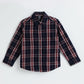 Milou Boys Full Sleeve Checked Shirt Red & Navy Blue Check