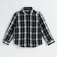 Milou Boys Full Sleeve Checked Bio-Washed Shirt Black Check