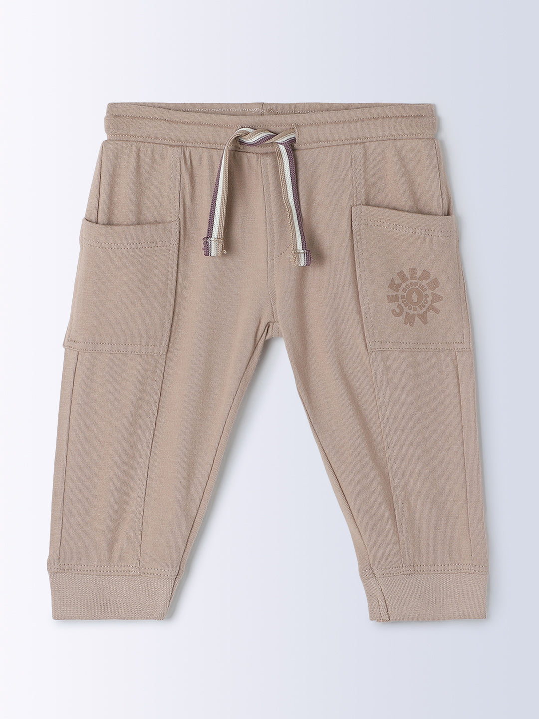 Milou Kids Cotton Solid Jogger Bio Washed Pants for Boys 4471118