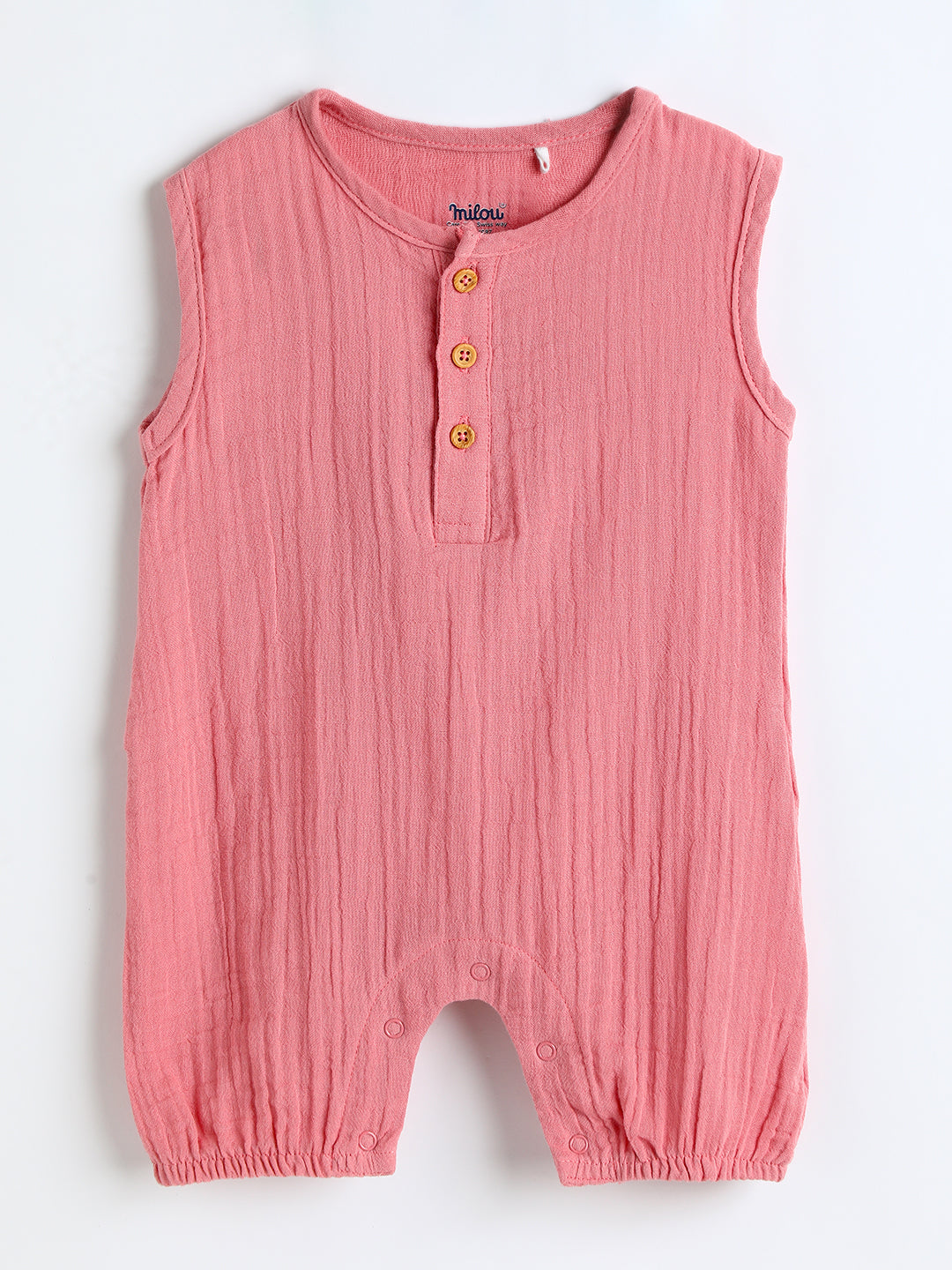 Milou Infant Unisex Cotton Romper Pink