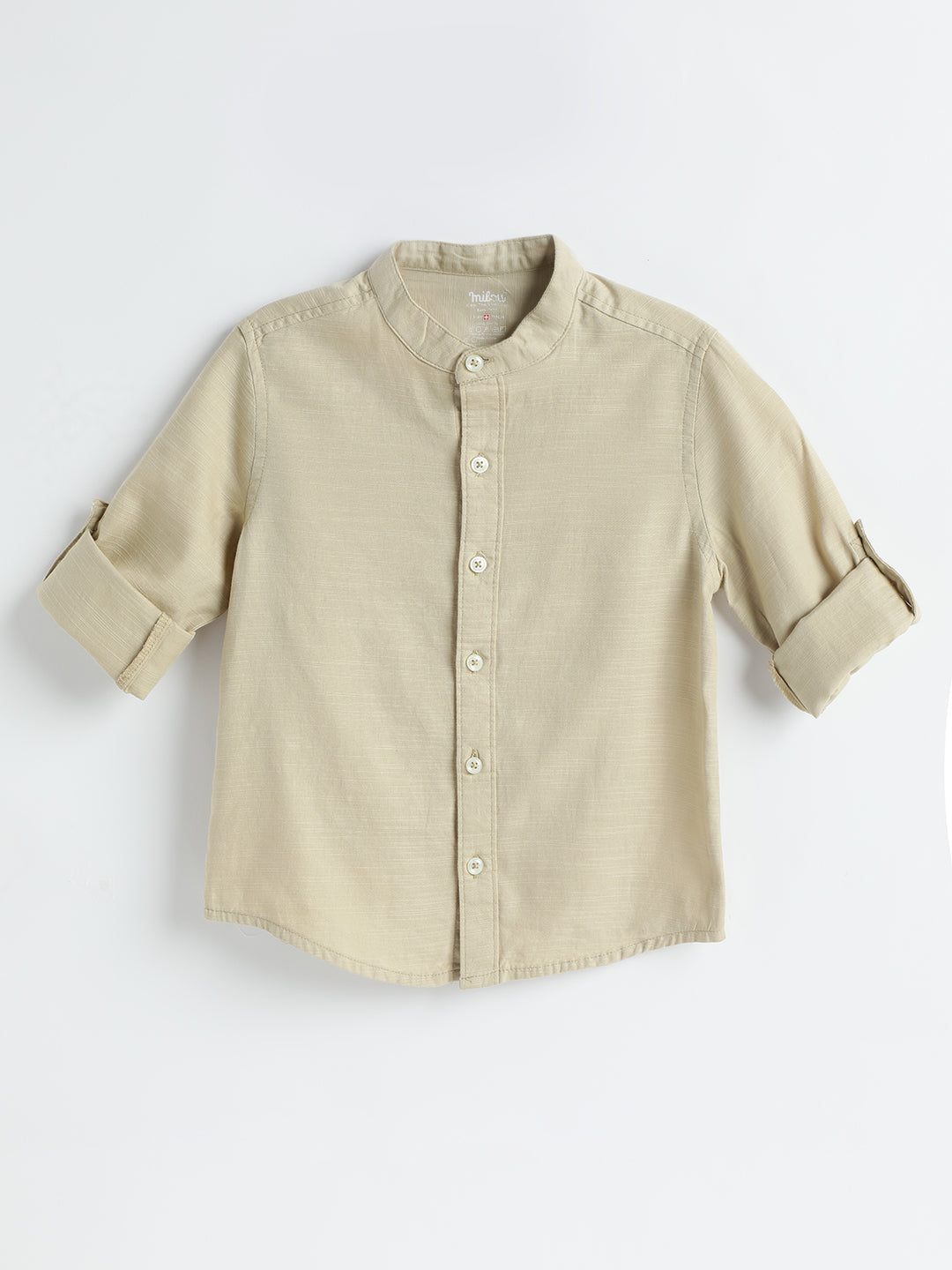 Milou Kids Cotton Full Sleeves Solid Bio Washed Shirt for Boys-SH-CH010-SDL