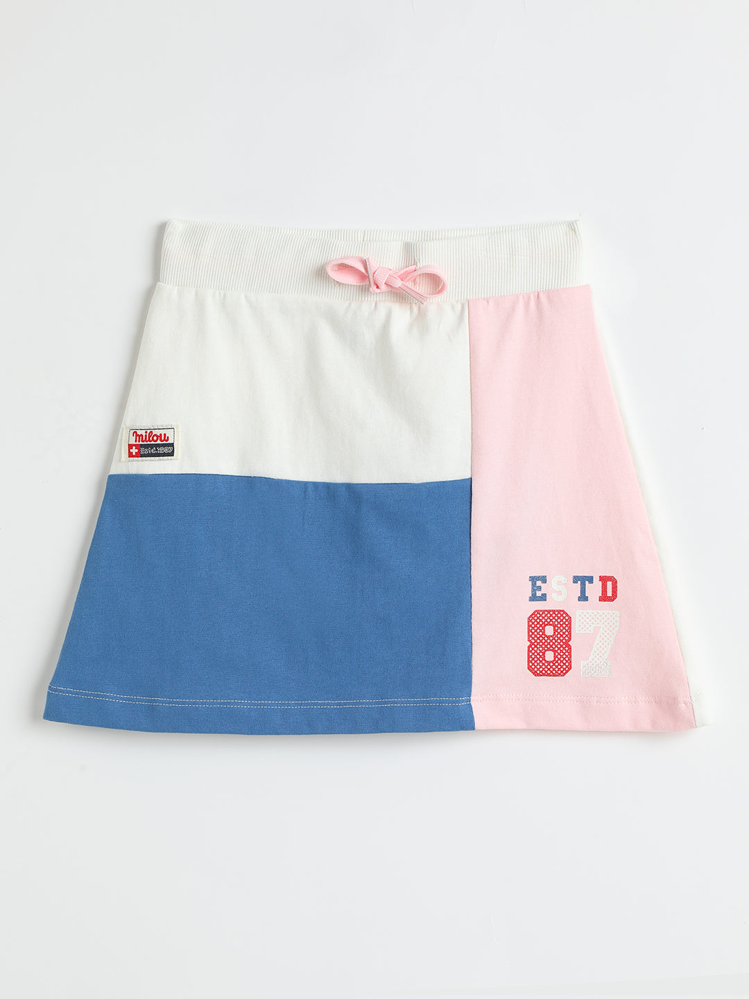 Milou Kids Cotton Bio Washed Printed Skirt for Girls -SUGSKT015-WHAOP