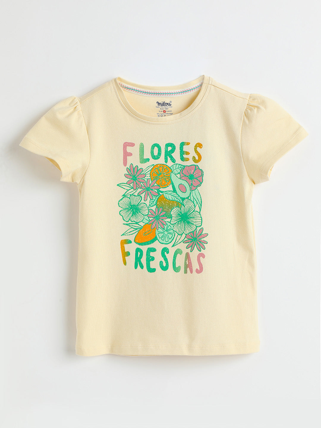 Milou Cotton Half Sleeves Bio Washed Printed T-Shirt -NPSTG022-FG