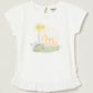 Milou Girls Cap Sleeve Top with Graphic Print
