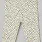 Milou Girls Cotton Bio-Washed Polka Leggings Off White