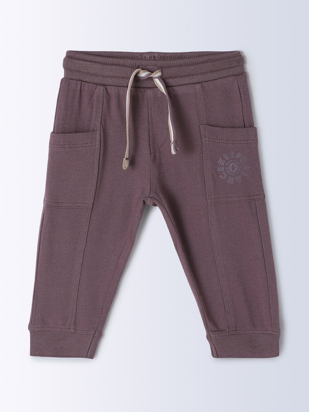 Milou Kids Cotton Solid Jogger Bio Washed Pants for Boys 4471118