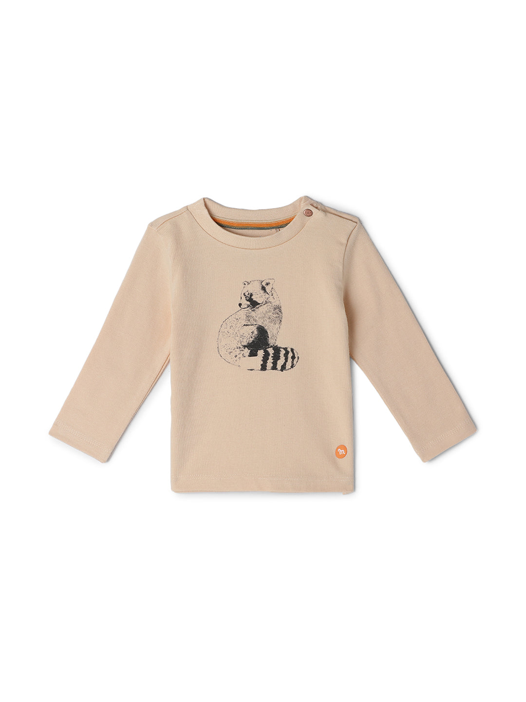 Milou Kids Cotton Full Sleeve Bio Washed T-Shirt for Boys -Light Pink