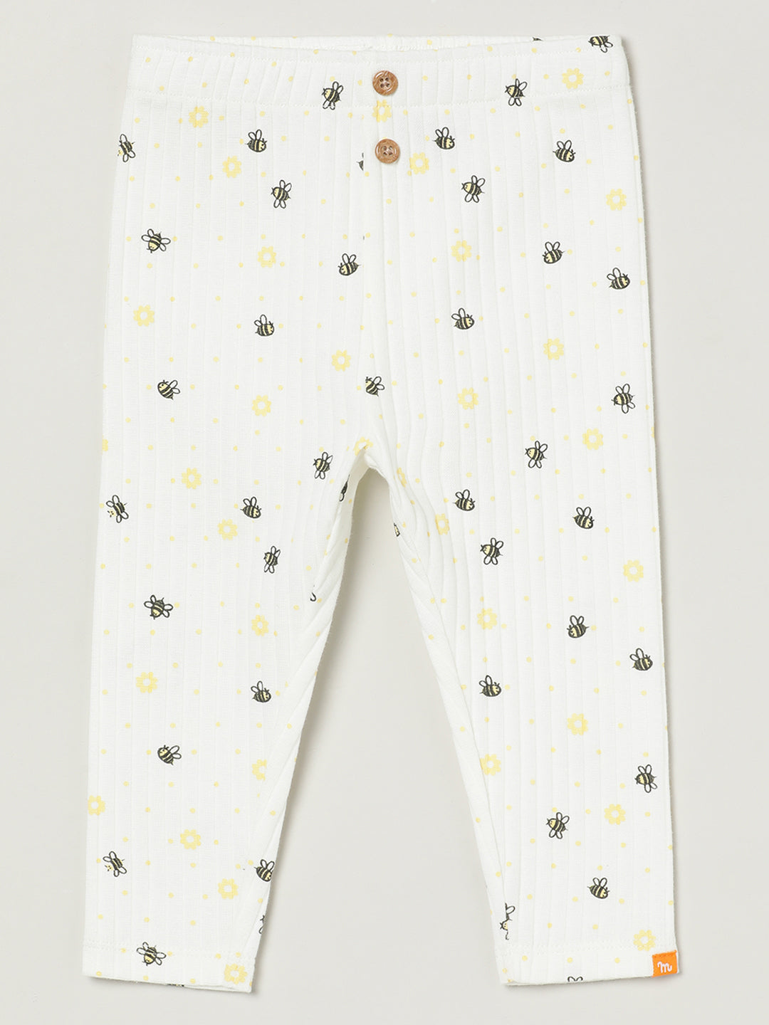 Milou Girls Printed Leggings White Floral Print