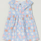 Milou Girls Blue Floral Cotton Dress