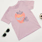 Milou Toddler Girls Half Sleeve Printed T-Shirt Lavender Strawberry Print