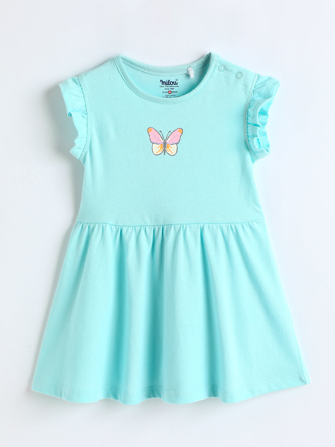 Milou Cotton Printed Dress -MGBBB013-TRKBL