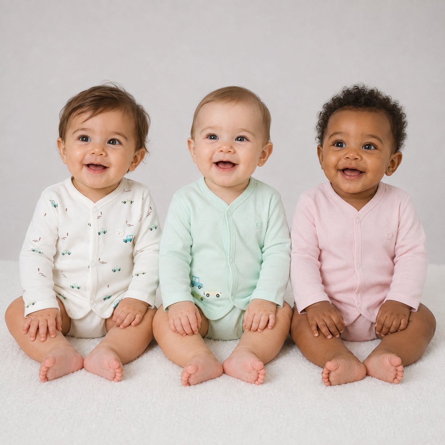 Milou Baby Cotton Fullsleeve Jabla Pack of 3