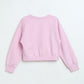 Milou Girls Loopknit Sweatshirt Pink Cropped