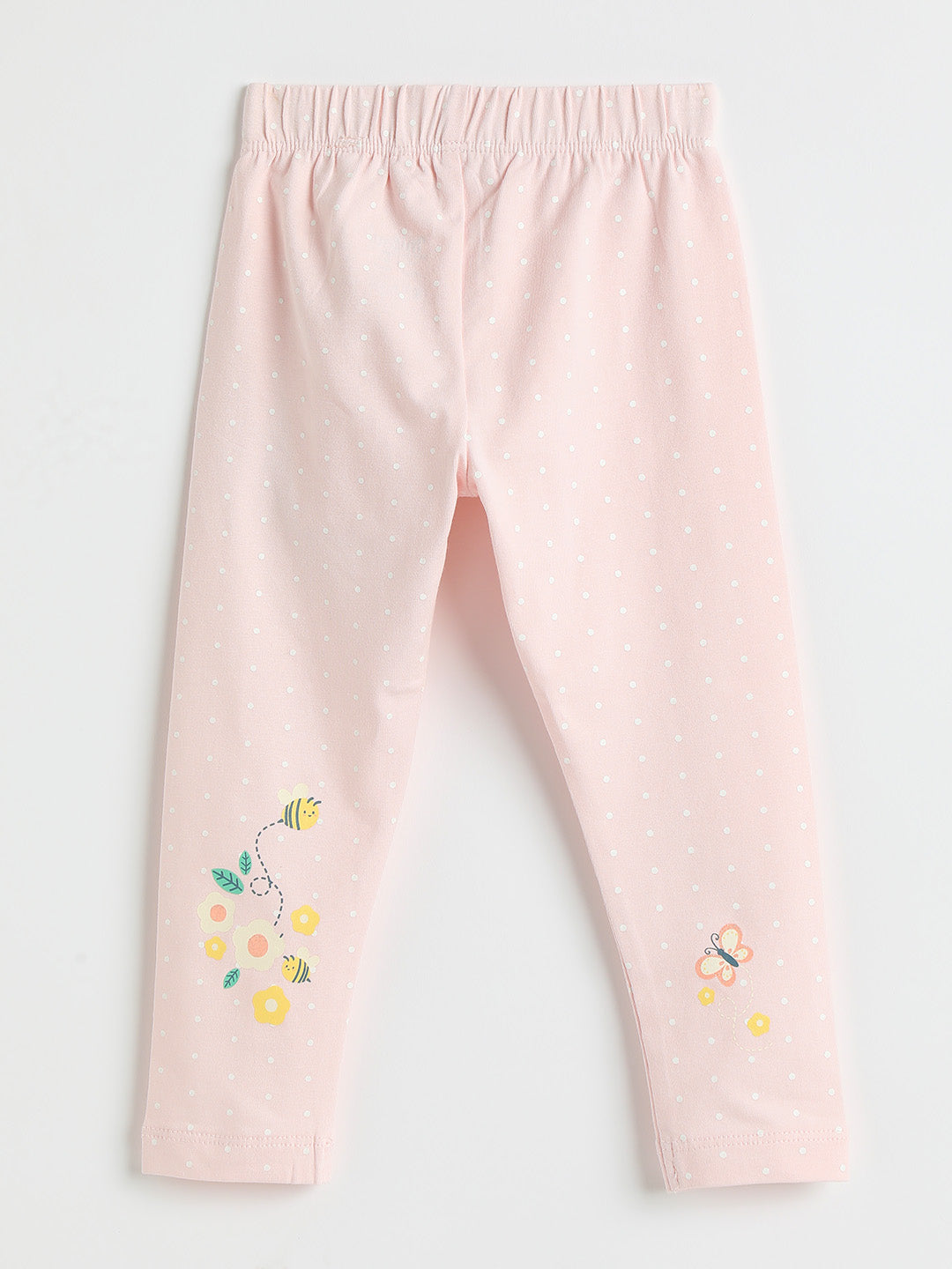 Milou Girls Pink Cotton Leggings