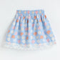 Milou Girls Blue Printed Cotton Skirt