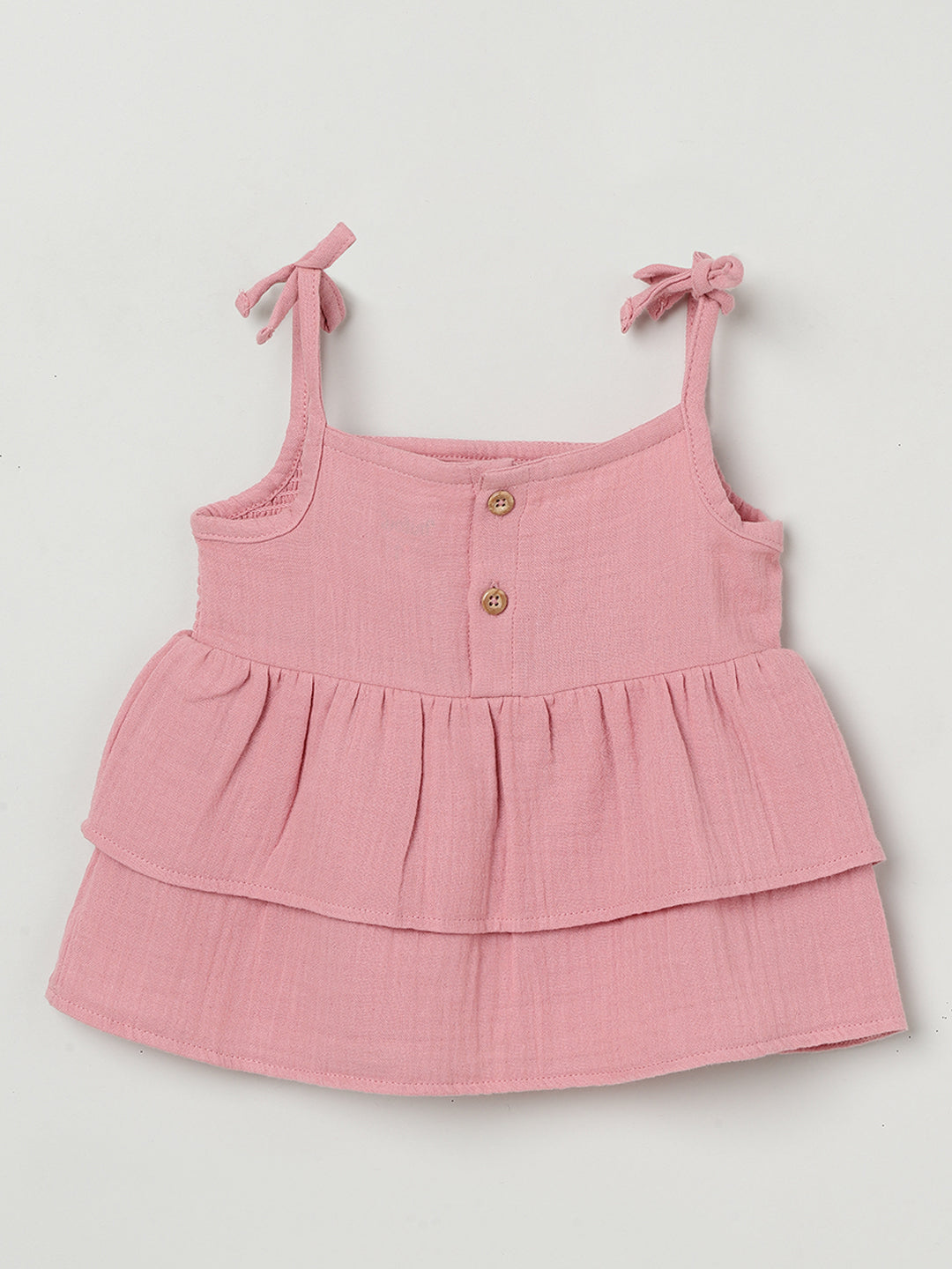 Milou Girls Flared Top & Shorts Co-ord Set Pink Set