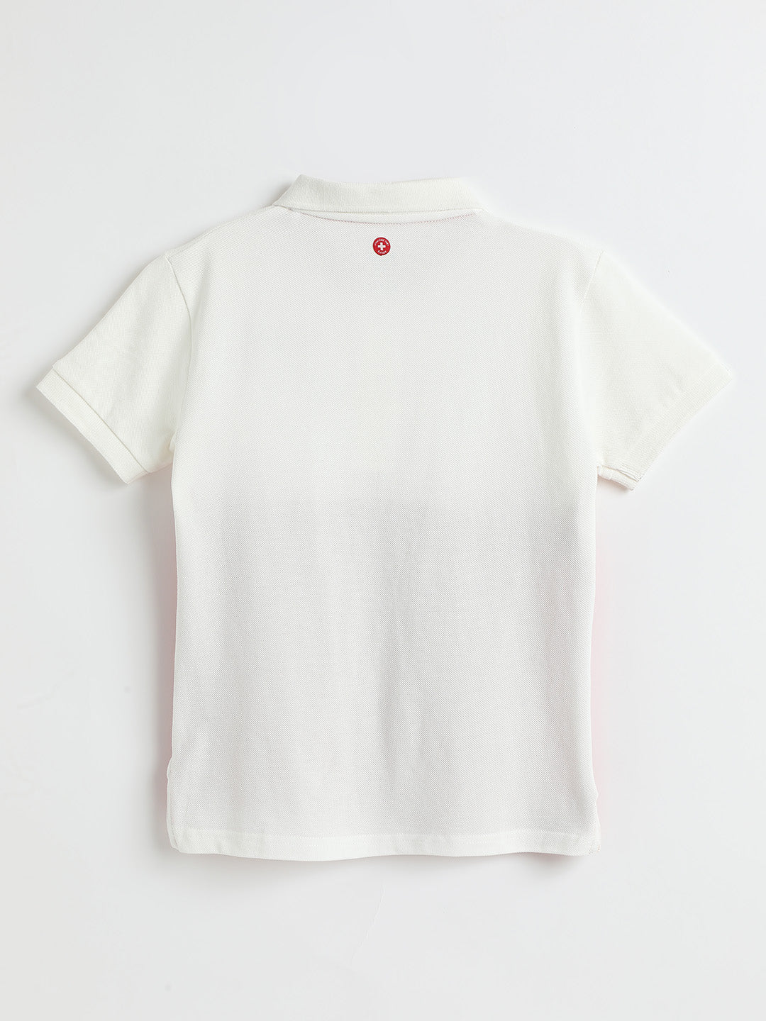 Milou Boys Half Sleeve Polo Neck T-Shirt White & Red