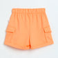 Milou Girls Orange Poplin Shorts
