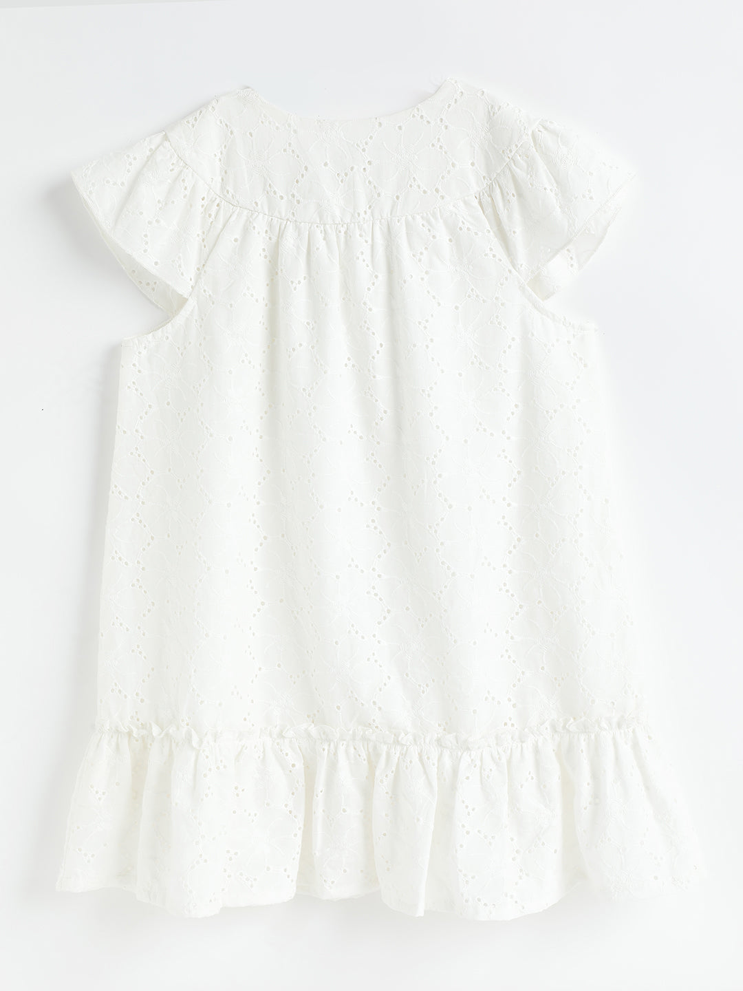 Milou Cotton Printed Dress -TGDRS005-WH