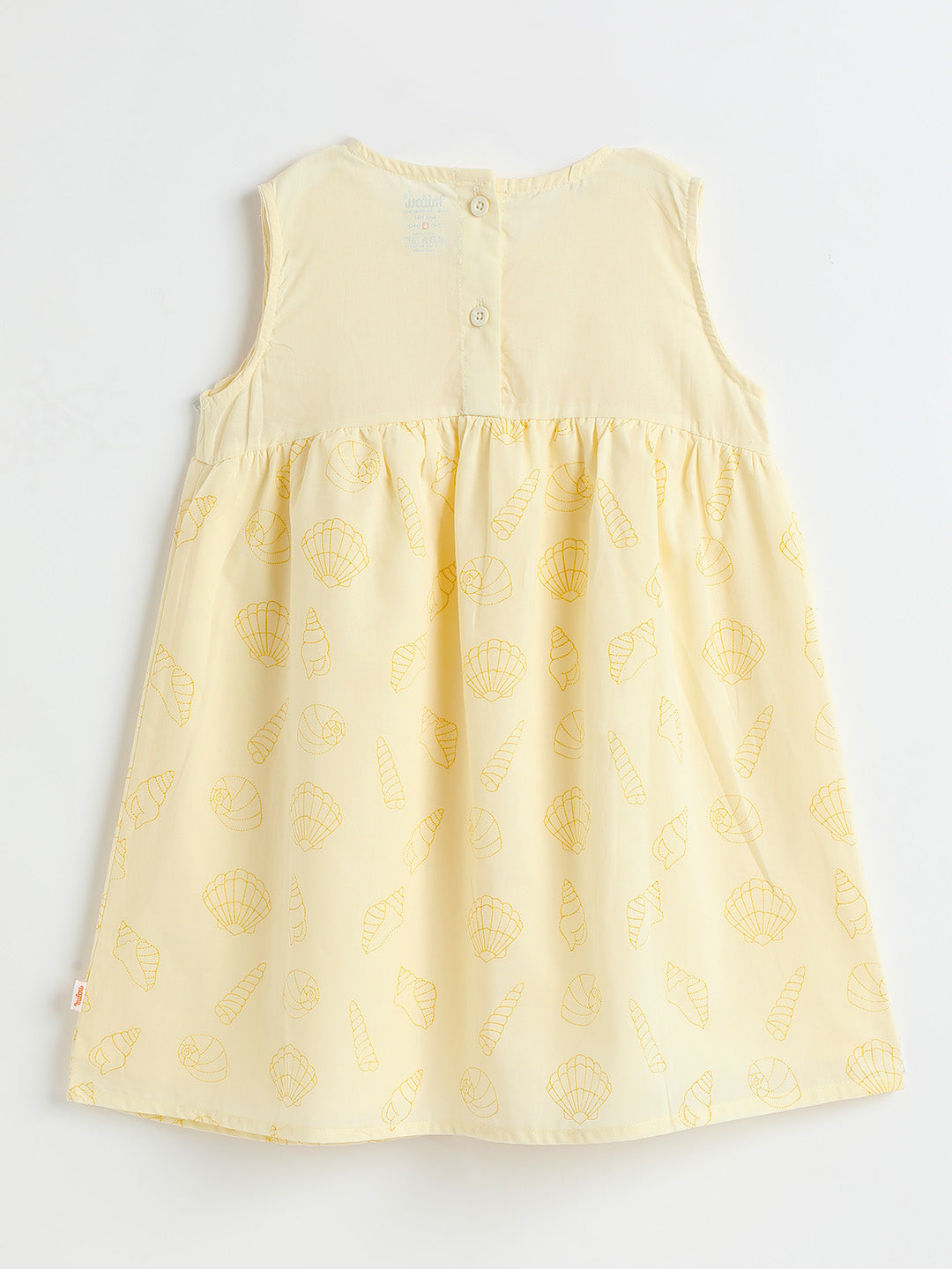 Milou Girls Pastel Yellow Cotton Dress