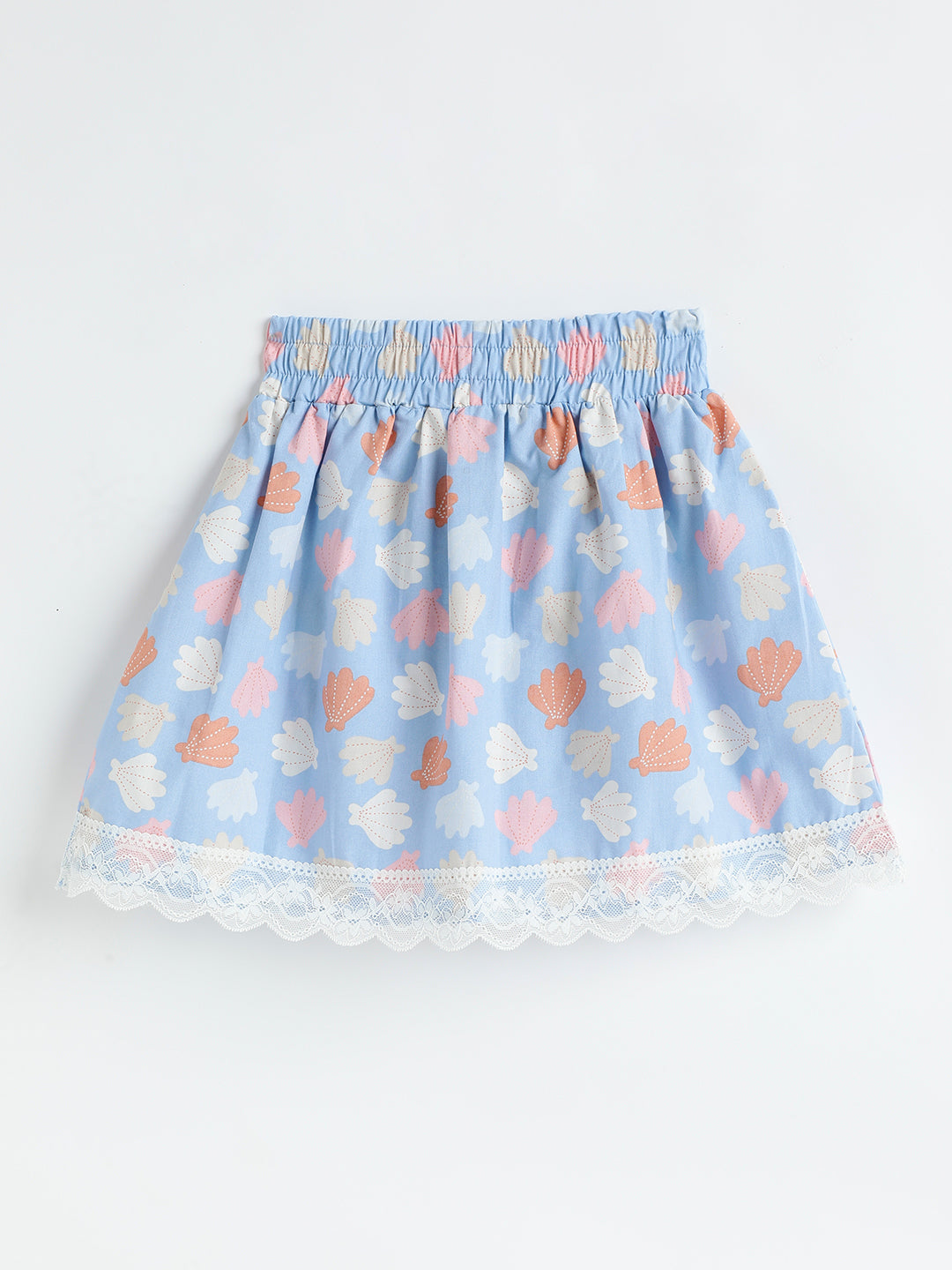 Milou Kids Cotton Bio Washed Printed Skirt for Girls -TGNCSKT060-BLAOP
