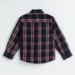 Milou Boys Full Sleeve Checked Shirt Red & Navy Blue Check