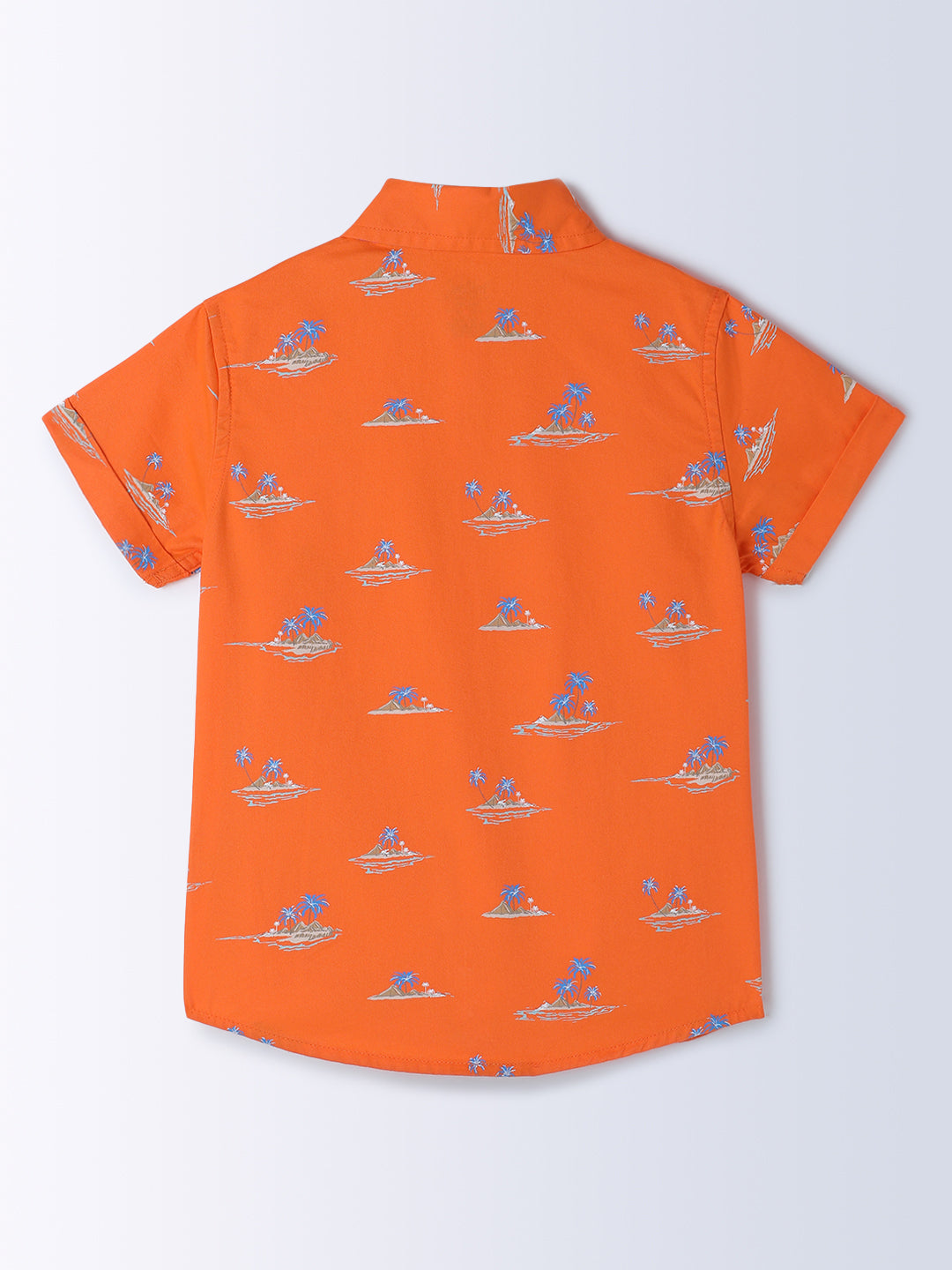 Milou Kids Cotton Half Sleeves All Over Printed Bio Washed Shirt for Boys SH-CU007