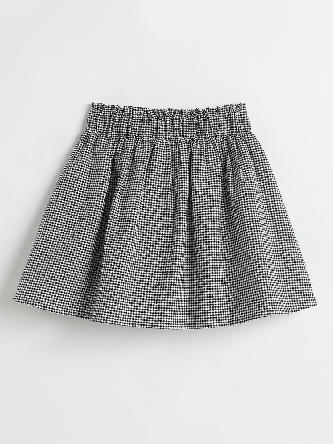 Milou Girls Black & White Cotton Skirt
