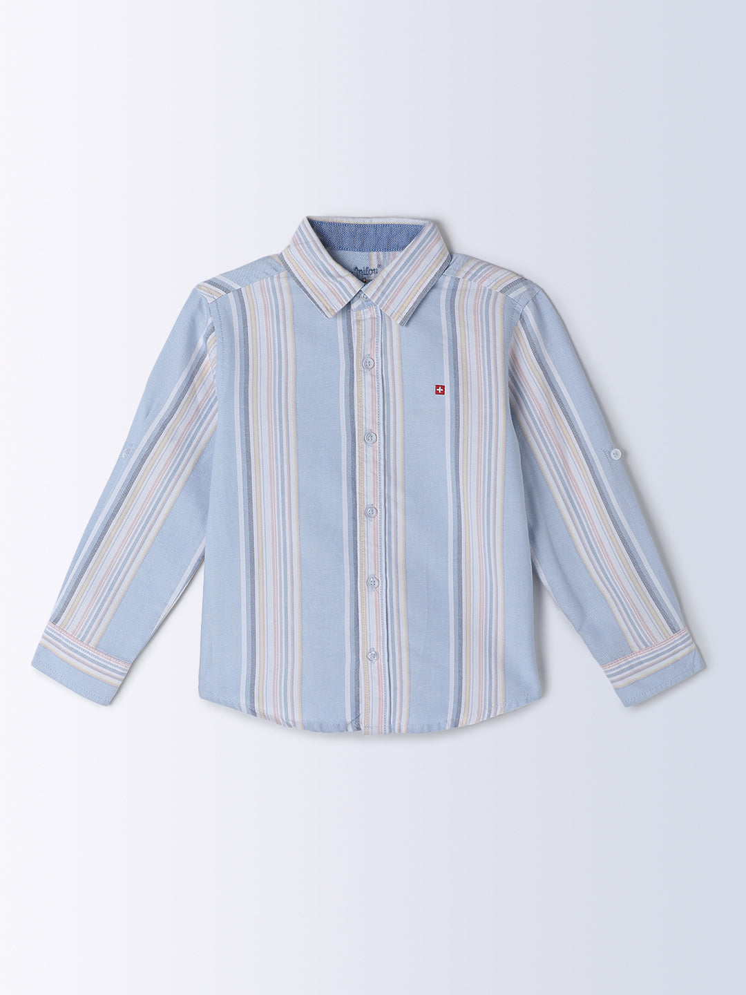 Milou Kids Cotton Full Sleeves Striped Bio Washed Shirt for Boys SH-CU005