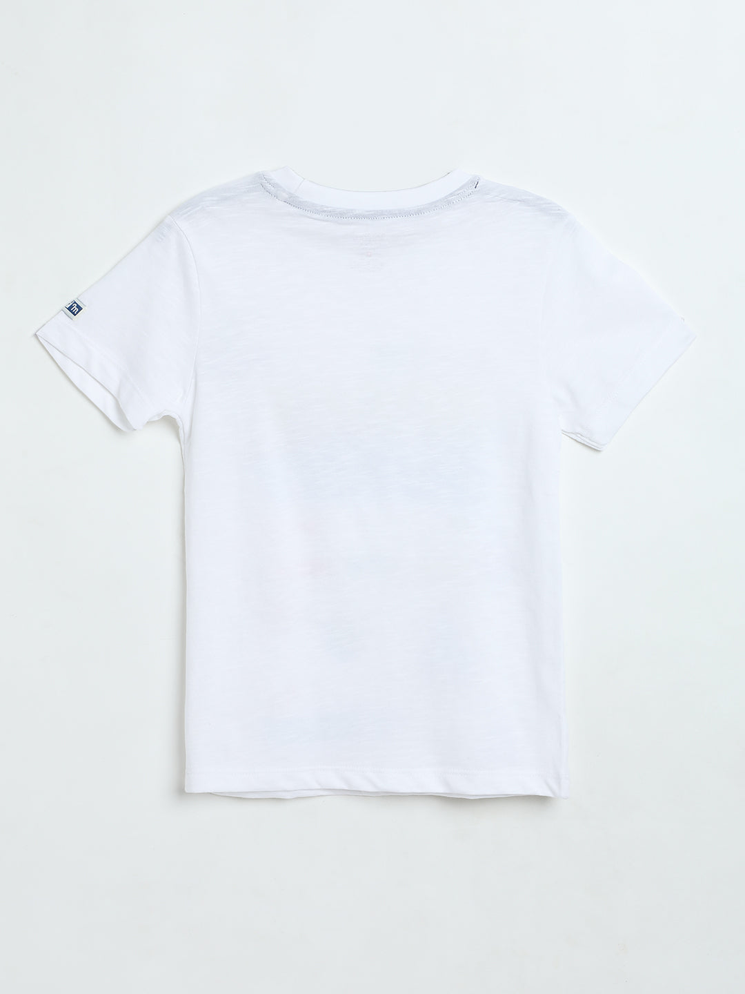 Boys White Cotton T-Shirt |  Graphic Tee | Milou Kids