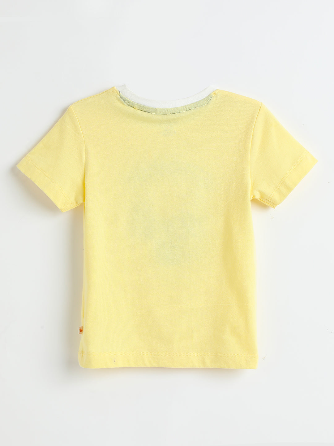 Milou Cotton Half Sleeves Bio Washed Printed T-Shirt -BBASICTEE004-YL