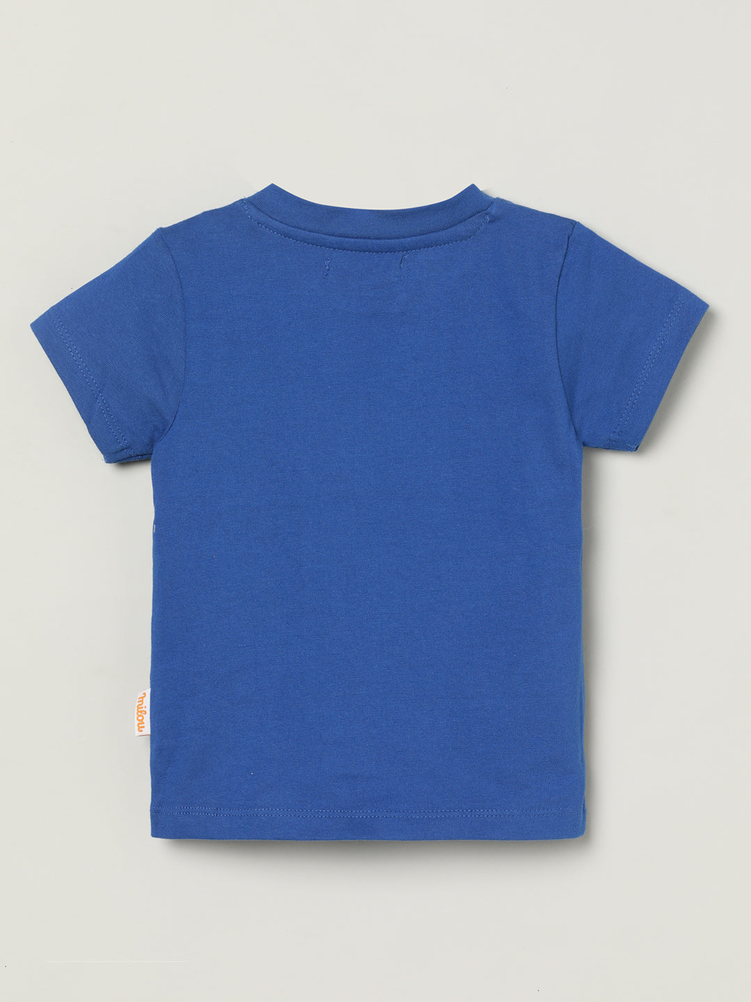 Milou Kids Cotton Solid Bio Washed Boys T-Shirt for Boys -Blue
