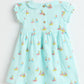 Milou Girls Blue Printed Cotton Dress