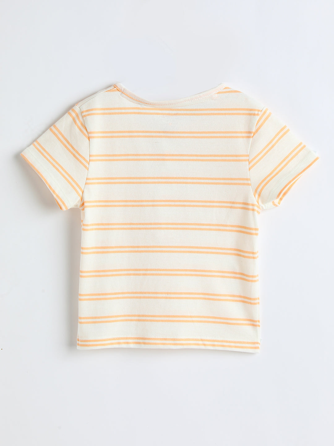 Milou Cotton Half Sleeves Bio Washed Striped T-Shirt -MGBBB004-WAAC