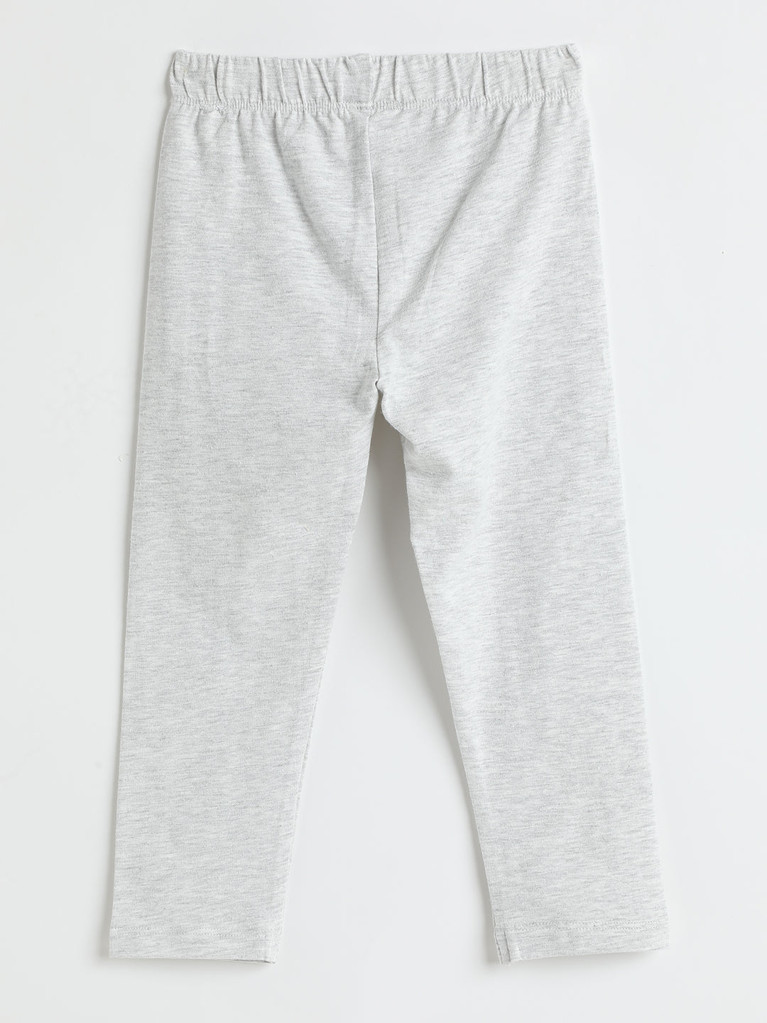 Milou Kids Cotton Solid Full Length Bio Washed Leggings for Girls GBASICLGG009-GY