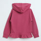 Milou Girls Ruffle-Hem Cotton Hoodie