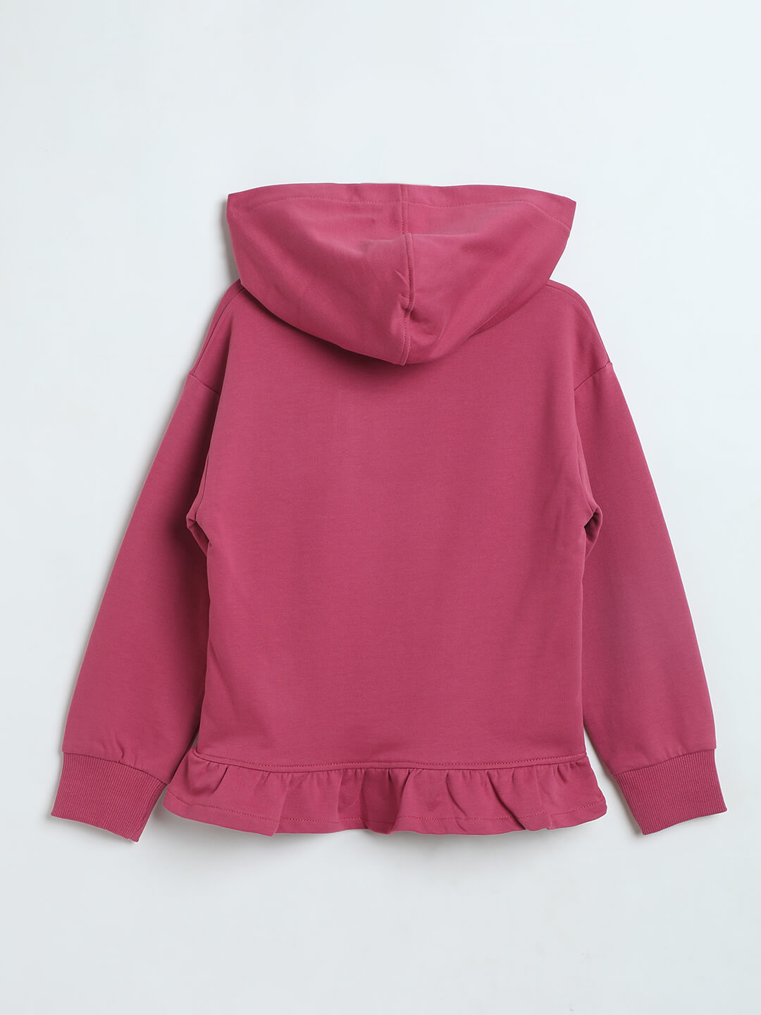 Milou Girls Ruffle-Hem Cotton Hoodie