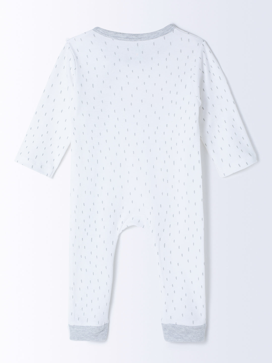 Milou Cotton Full Sleeves Bio Washed Infant Bodysuit - White